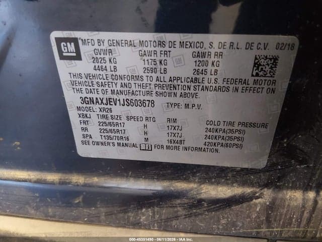 2018 CHEVROLET EQUINOX LT 9