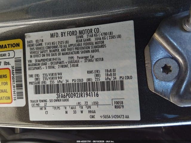 2018 FORD FUSION TITANIUM 9