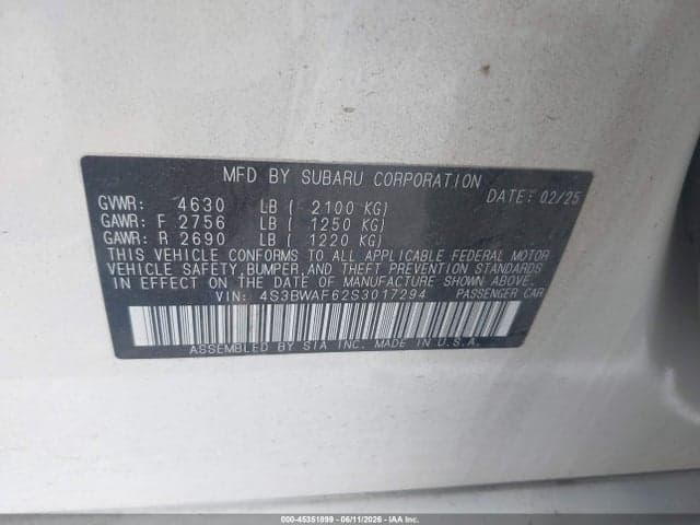 2025 SUBARU LEGACY PREMIUM 9