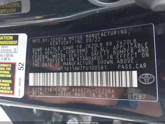 2023 TOYOTA CAMRY SE 9
