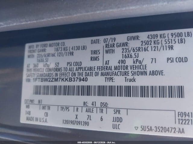 2019 FORD TRANSIT-350 9
