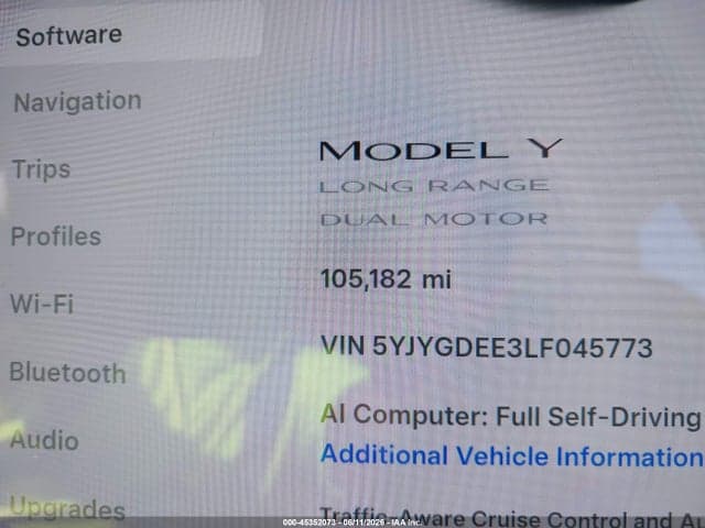 2020 TESLA MODEL Y LONG RANGE DUAL MOTOR ALL-WHEEL DRIVE 15