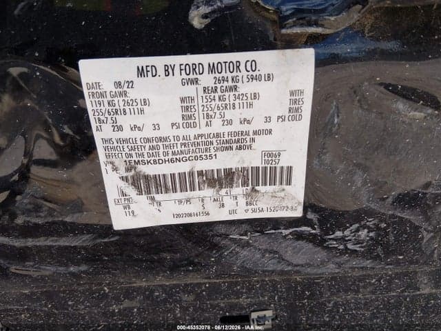2022 FORD EXPLORER XLT 9