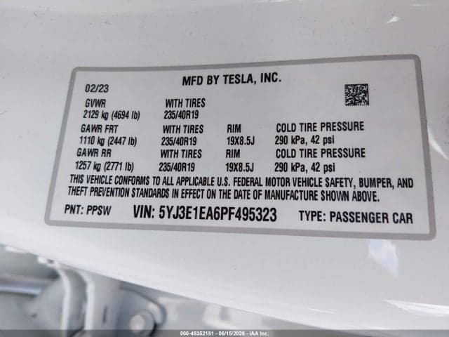2023 TESLA MODEL 3 REAR-WHEEL DRIVE 9