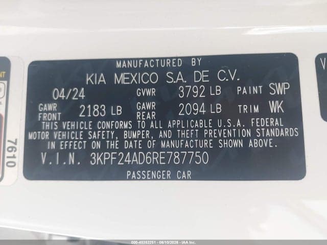 2024 KIA FORTE LXS 9