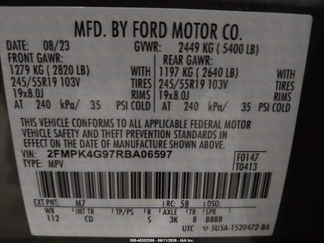 2024 FORD EDGE SE 9