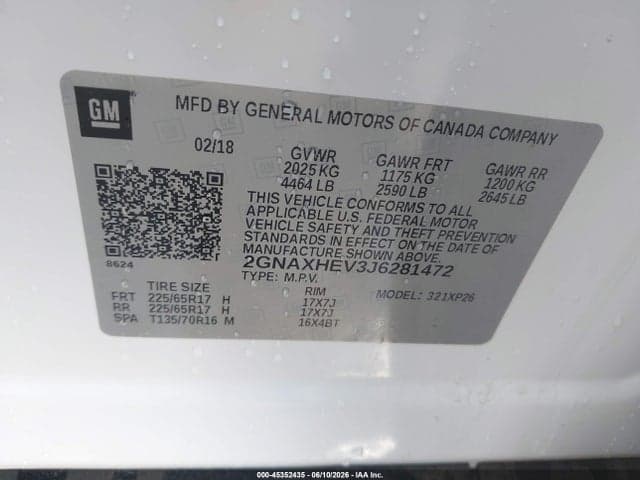 2018 CHEVROLET EQUINOX LS 9