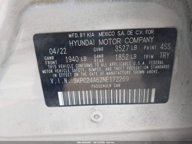 2022 HYUNDAI ACCENT SEL 9