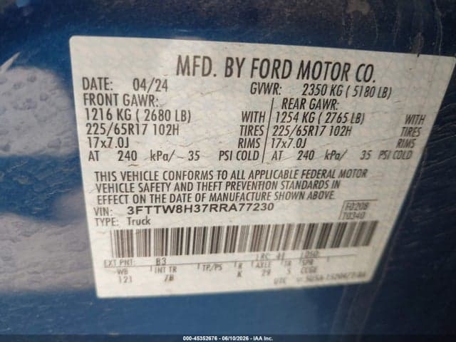 2024 FORD MAVERICK XLT 9