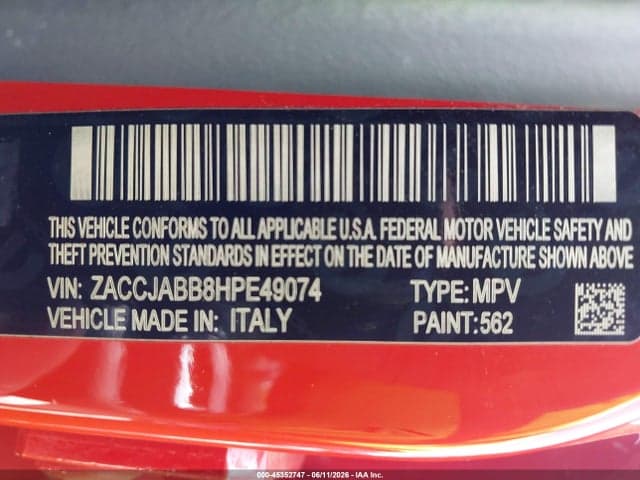 2017 JEEP RENEGADE LATITUDE FWD 9