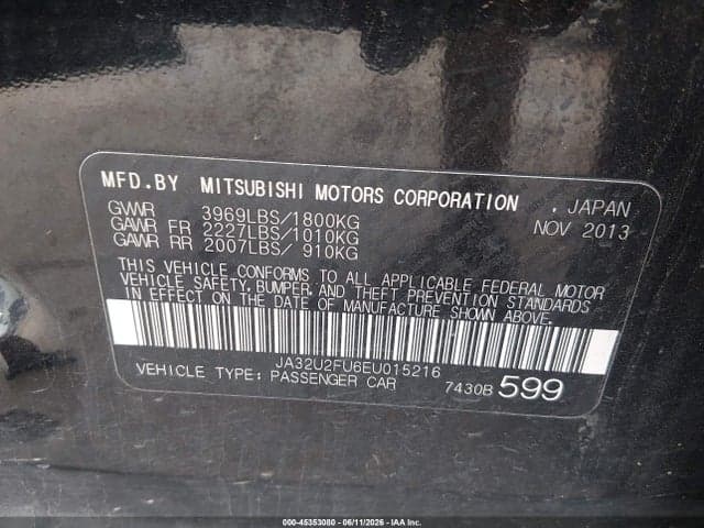 2014 MITSUBISHI LANCER ES 9