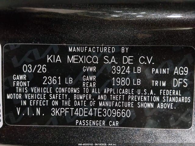 2026 KIA K4 LXS 9