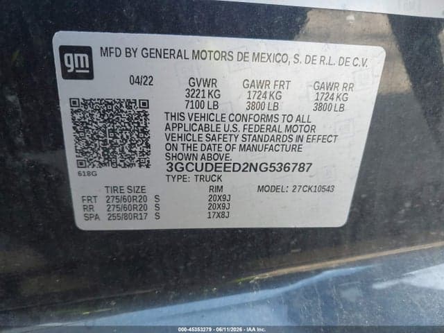 2022 CHEVROLET SILVERADO 1500 4WD SHORT BED RST 9