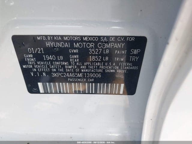 2021 HYUNDAI ACCENT SE 9