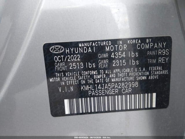 2023 HYUNDAI SONATA SEL 9