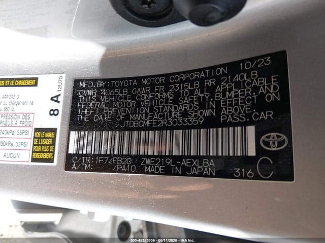 2024 TOYOTA COROLLA HYBRID LE 9