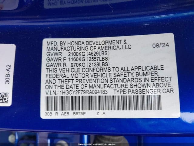 2024 HONDA ACCORD HYBRID SPORT-L 9