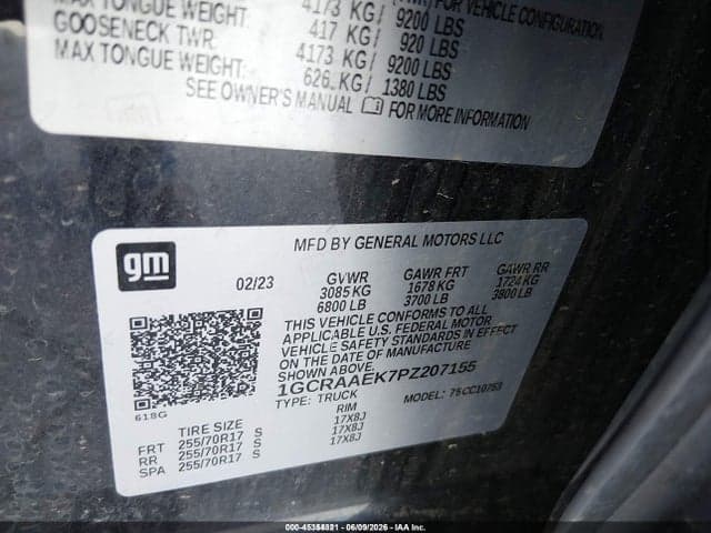 2023 CHEVROLET SILVERADO 1500 2WD STANDARD BED WT 9