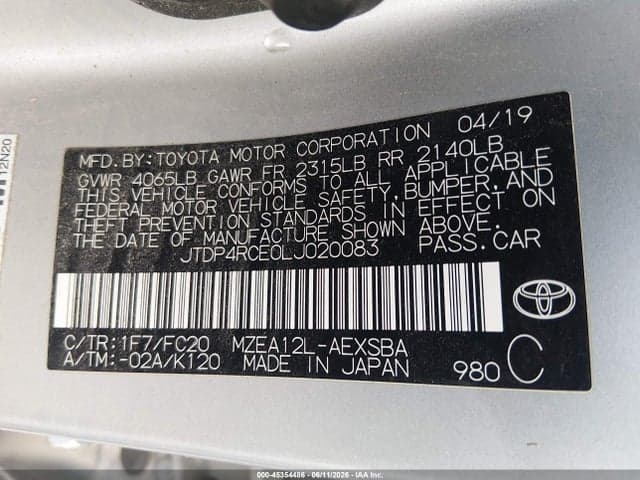 2020 TOYOTA COROLLA SE 9