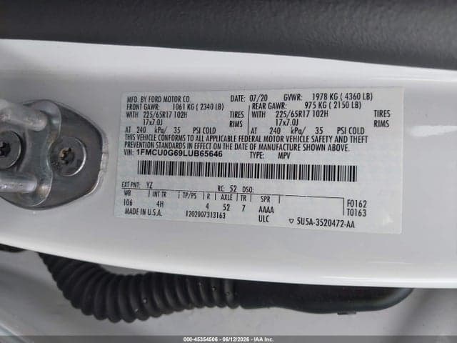 2020 FORD ESCAPE SE 9