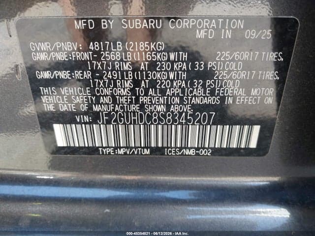 2025 SUBARU CROSSTREK PREMIUM 9