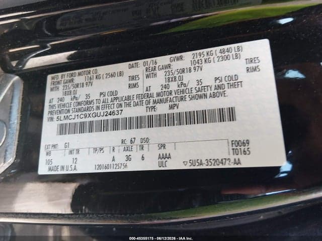 2016 LINCOLN MKC PREMIER 9