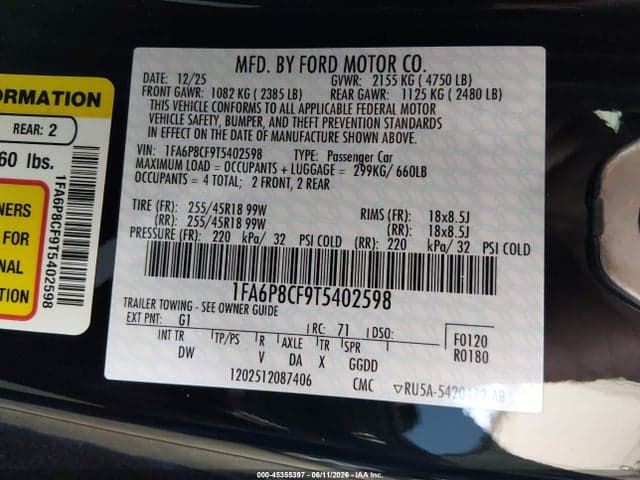 2026 FORD MUSTANG GT FASTBACK 9