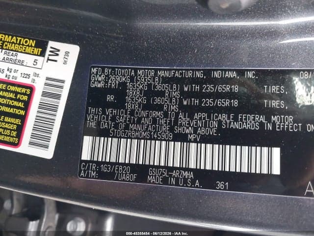 2021 TOYOTA HIGHLANDER XLE 9