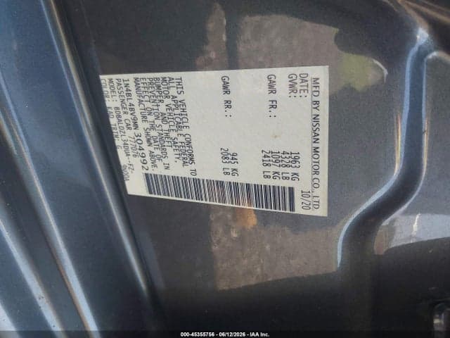 2021 NISSAN ALTIMA S FWD 9
