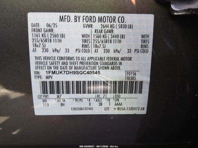 2025 FORD EXPLORER ACTIVE 9