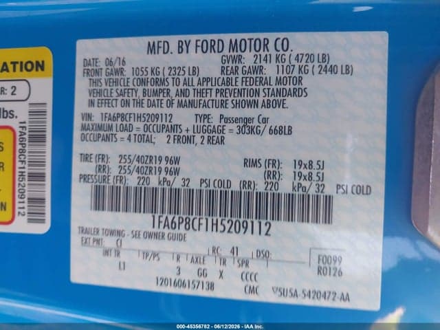 2017 FORD MUSTANG GT PREMIUM 9