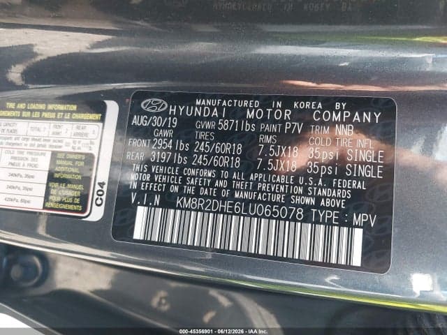2020 HYUNDAI PALISADE SEL 9