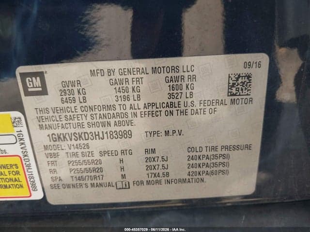 2017 GMC ACADIA LIMITED 9