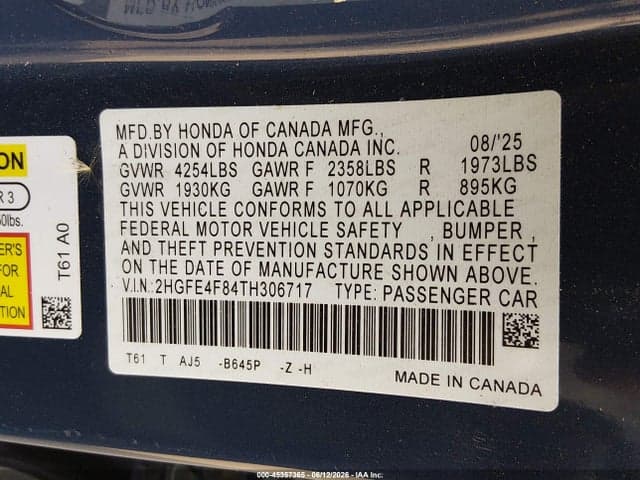 2026 HONDA CIVIC HYBRID 9