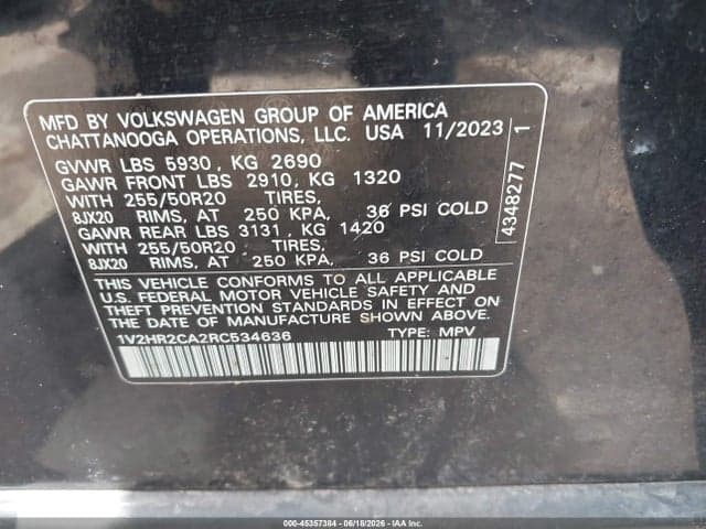 2024 VOLKSWAGEN ATLAS 2.0T SE W/TECHNOLOGY 9