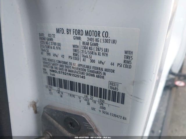 2022 FORD TRANSIT CONNECT XL 9