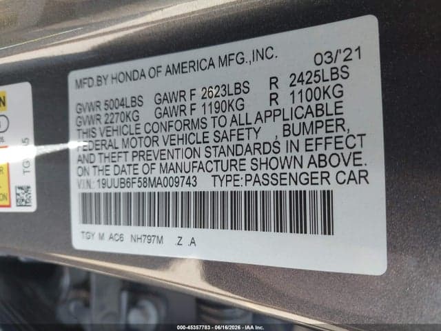 2021 ACURA TLX A-SPEC PACKAGE 9