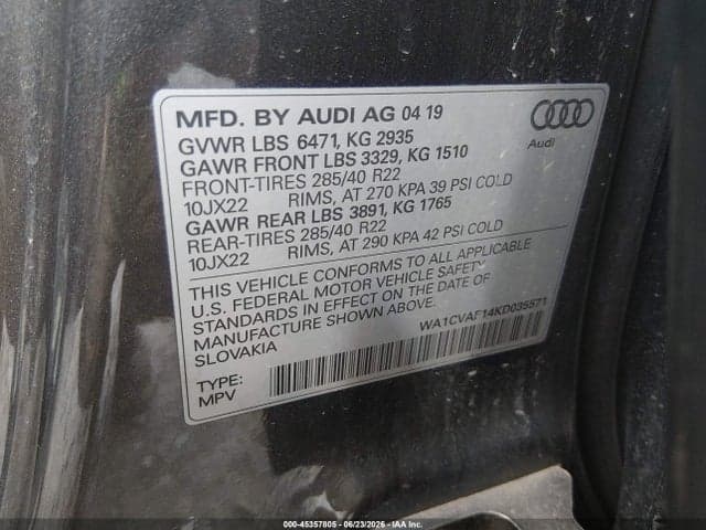 2019 AUDI Q8 55 PREMIUM 9