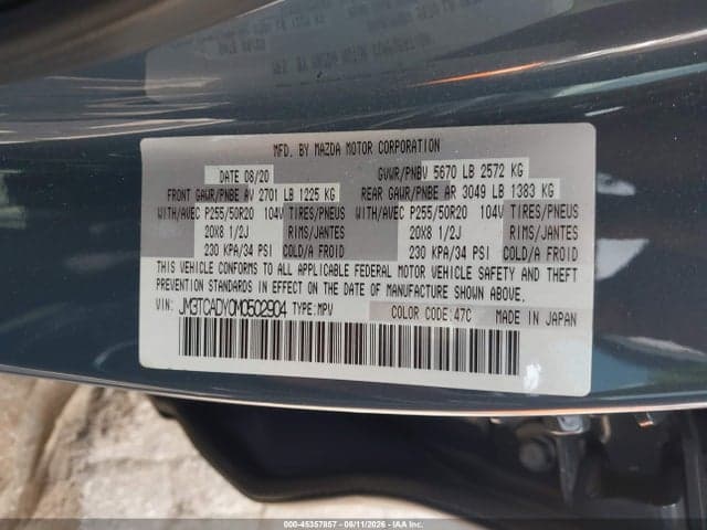 2021 MAZDA CX-9 CARBON EDITION 9