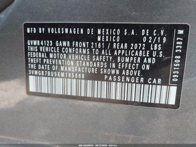 2019 VOLKSWAGEN JETTA 1.4T SEL PREMIUM 9