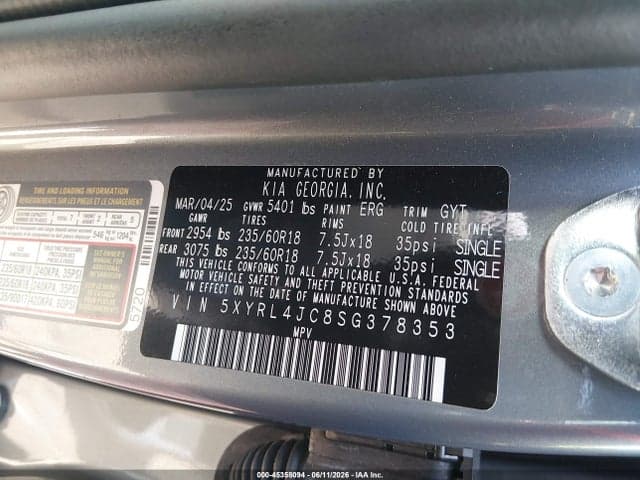 2025 KIA SORENTO S 10