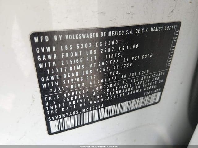 2020 VOLKSWAGEN TIGUAN 2.0T SE/2.0T SE R-LINE BLACK/2.0T SEL 9