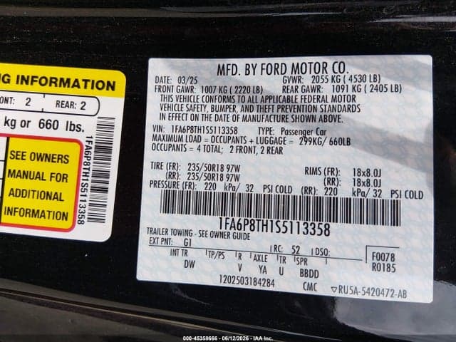 2025 FORD MUSTANG ECOBOOST FASTBACK 9