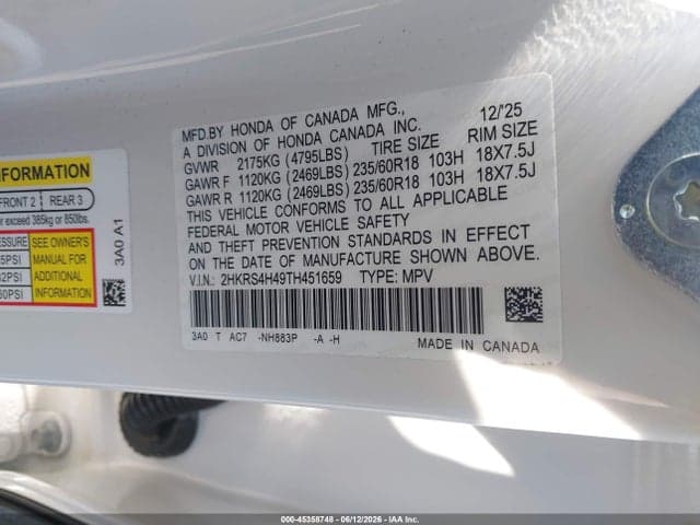 2026 HONDA CR-V EX AWD 9