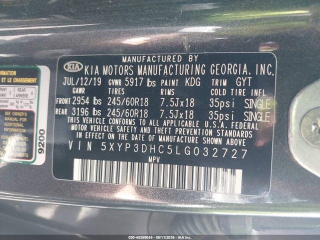 2020 KIA TELLURIDE EX 9