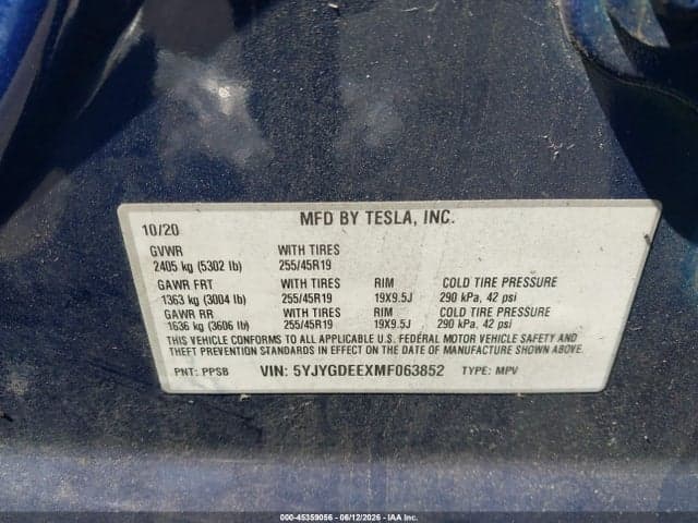 2021 TESLA MODEL Y LONG RANGE DUAL MOTOR ALL-WHEEL DRIVE 9