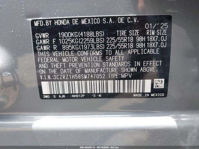 2025 HONDA HR-V 2WD SPORT 9