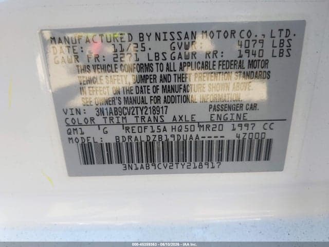 2026 NISSAN SENTRA SV 9