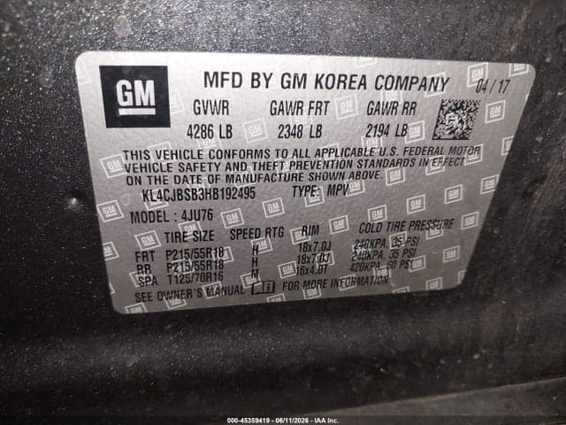 2017 BUICK ENCORE PREFERRED II 9