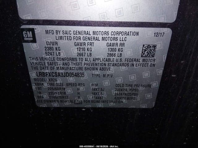 2018 BUICK ENVISION PREFERRED 9